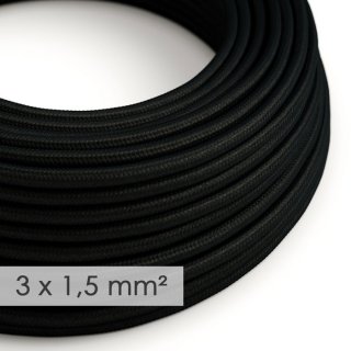 3x1 textilni kabel cerny
