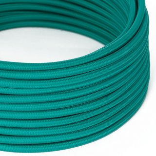 kabel - tyrkysovy leskly turquoise textilni rm71