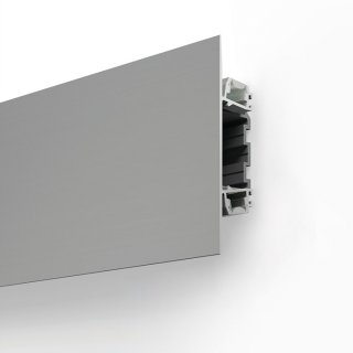 delka stribrna profil zakonceni klus zaslepka led povrchova uprava 2 plakinduo hrany m anodizovana nastenny