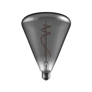 d140 - stmivatelna cri80 velka e27 cone zarovka cerna smoky 10w