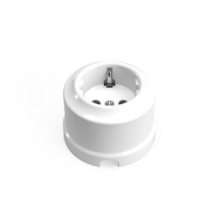 na omitku zasuvka typ schuko p-socket porcelanova - f bílá