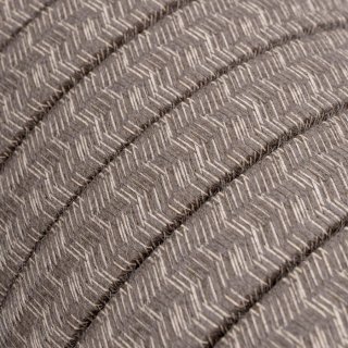 electric cable for string lights covered by linen brown fabric cn04 uv resistant 1