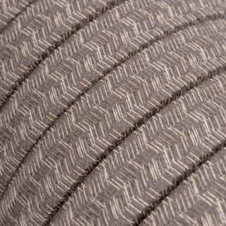 electric cable for string lights covered by linen brown fabric cn04 uv resistant 1
