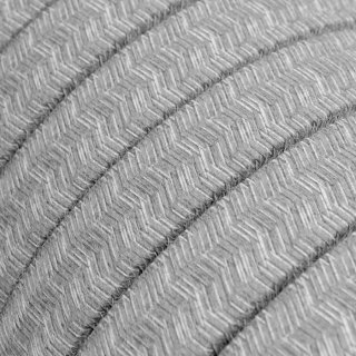 electric cable for string lights covered by linen grey fabric cn02 uv resistant 1
