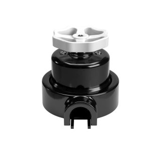 p-knob-base creative-tube otocny porcelanovy cerny vypinac bílá