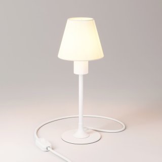 s stolni podstavcem kulatym mag-y lampa e27 matná bílá