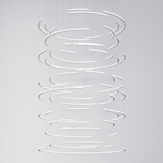 stribrna led kelviny 200cm helix barevna svitidlo s povrchova uprava 3000 anodizovana teplota klus k 2460w