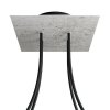 stropni na zelena zakladny ctyrmi lustr 200x200mm cerna roseone barva krytka se barva svetle otvory kovova