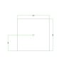 Kovová stropní krytka na lustr Rose-One 200x200mm