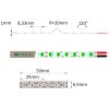 led barevneho zelena zigzag zeleny led pasku pasek miners 5m baleni barva lux 12v 120led 7w originalni delka