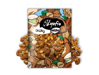 mix oříšků v medu a soli