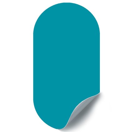 Magnetic sticker ocean oval 47x90cm for chalk,chalk marker,wax crayon & dry erase marker