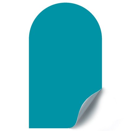 Magnetic sticker blue arch 58x100cm for chalk,chalk marker,wax crayon & dry erase marker