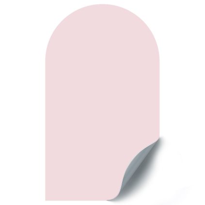 Magnetic sticker pink arch 58x100cm for chalk,chalk marker & wax crayon