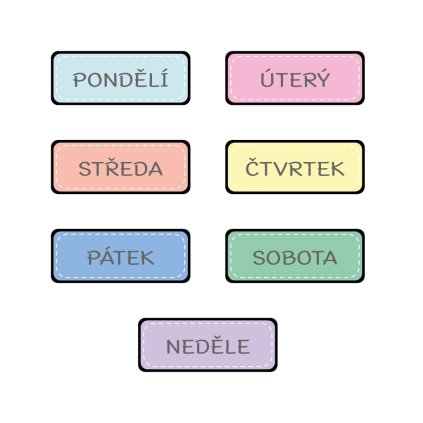Sada dny barevne magnetky