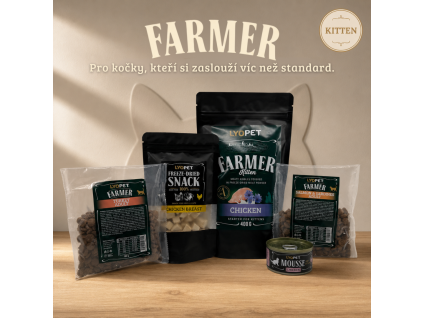 LYOPET Startovací balíček Farmer Kitten Chicken 400 g