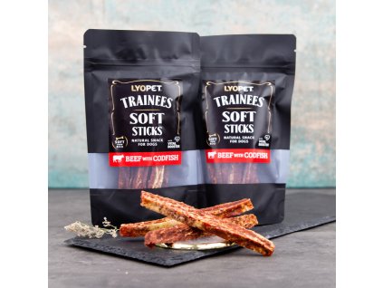 Trainees Snack Soft Sticks Beef with Codfish  měkké tyčinky hovězí s treskou pro psy