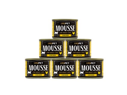 5+1 zdarma Mousse Cat Chicken 170g  kuřecí mousse pro kočky