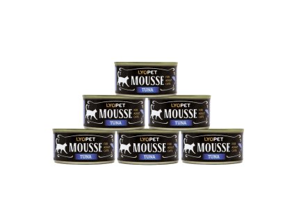 5+1 zdarma Mousse Cat Tuna 90g  tuňákový mousse pro kočky