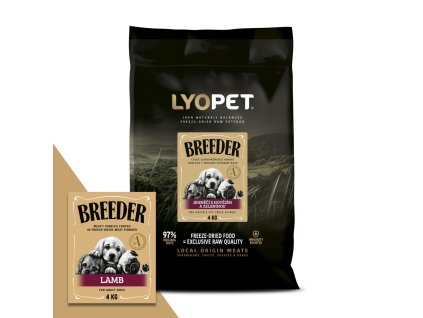 Breeder Adult Lamb  (Granule pro psy Lyopet – Jehněčí s hovězím / balení pro chovatele)