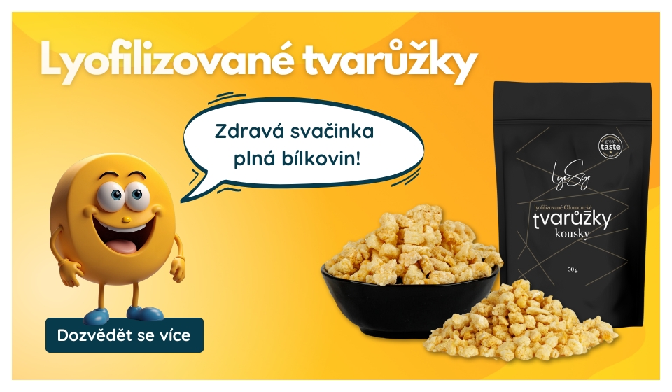 Dopřejte si netradiční pochoutku! Lyofilizované tvarůžky – křupavé a plné bílkovin.