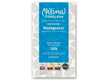 Míšina čokoláda Mléčná čokoláda 50% Madagaskar 50 g