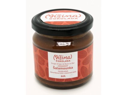 Lískooříškový krém v čokoládě Šalamounka polosladká 180 g