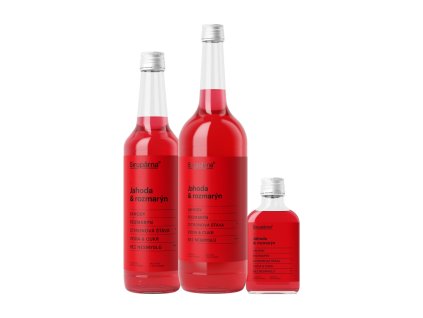 Jahoda & rozmarýn sirup (Objem 0.1 L)