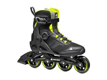 panske koleckove brusle rollerblade macroblade 84 boa black lime