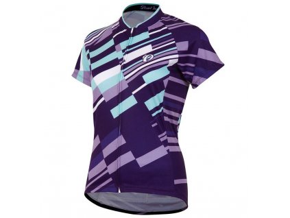 Cyklistický dres Pearl izumi MTB LTD JERSEY W - blockstripe blackberry