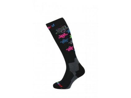 Blizzard VIVA FLOWERS SKI SOCKS - black/flowers