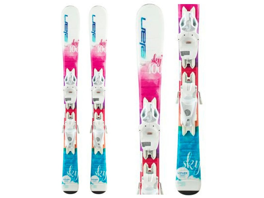 Zjazdové lyže ELAN SKY QS + EL 7.5 pink / white 19/20 (dĺžka lyže 130)