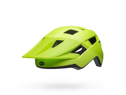 bell spark mips mountain bike helmet matte bright green black front left