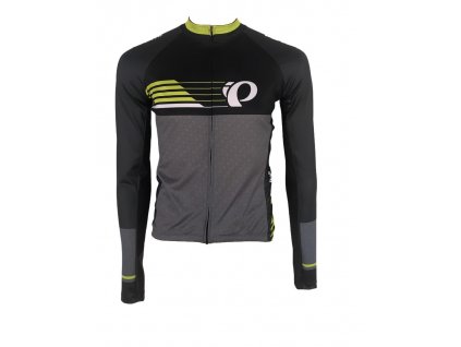 Cyklistický dres PEARL Izumi ELITE PURSUIT LTD LS JERSEY Black / Green (veľkosť M)