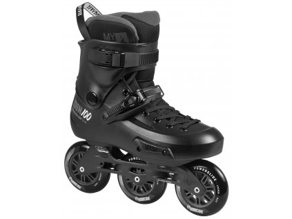 Kolieskové korčule Inline korčule Powerslide Zoom Pre 100, Black (veľkosť EUR 37-38, veľkosť koliesok 100mm, počet koliesok 3x)