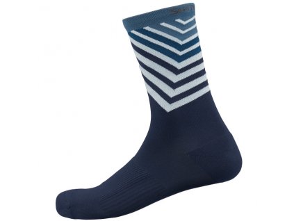 Shimano Original Tall Socks navy zebra (Ponožky vel. EUR Ľ/XL 45-48)