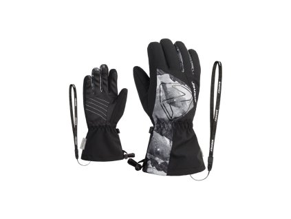 Ziener LAVAL-Z AS AW JUNIOR, Black/Grey mountain print (veľkosť č. 3,5)