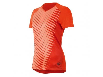 Cyklistický dres Pearl izumi LAUNCH JERSEY W - mandarin red (veľkosť XS)