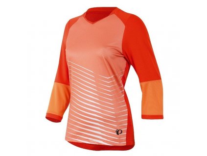 Cyklistický dres Pearl izumi LAUNCH 3/4 SLEEVE JERSEY W - mandarin red (veľkosť XS)