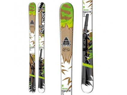 Zjazdové lyže Salomon SHOGUN JR + viazanie LZ7 green použitej (dĺžka lyže 120)