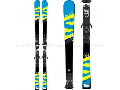 Salomon X-RACE LAB GS + naviazaní Z12 Speed black / yellow / blue 17/18 - Testované (dĺžka lyže 182)