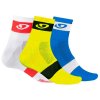 Giro COMP RACER SOCKS 3 PACK - biela, žltá, modrá (varianta S)