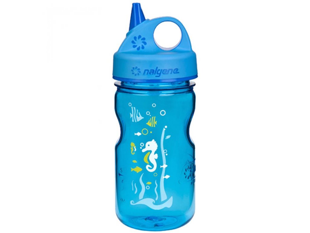 NALGENE - dětská láhev Grip'n Gulp 350 ml Blue Seahorse
