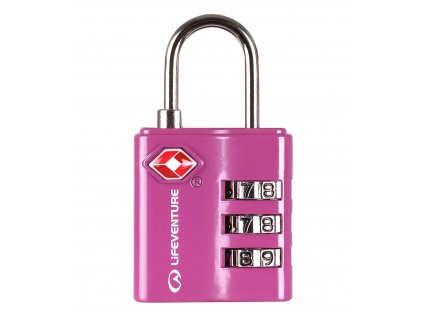 LifeVenture - zámek TSA Combination Lock pink