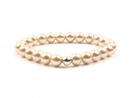 Moni - dámský náramek voskované perly smetanové