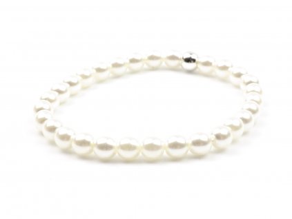 Moni - dámský náramek perly bílé