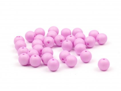 Skleněné korálky Estrela NEON 6 mm Baby Pink