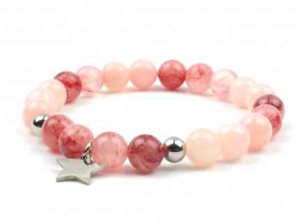 Moni dámský náramek jadeit cherry jadeit pink