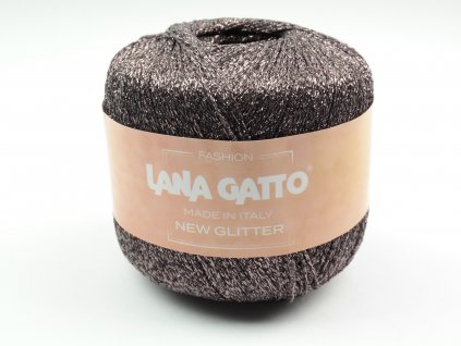 Lana Gatto pletací příze NEW GLITTER světle hnědá