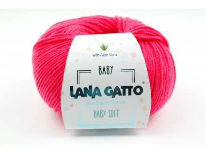 Lana Gatto pletací příze vlna merino BABY SOFT růžová korálová